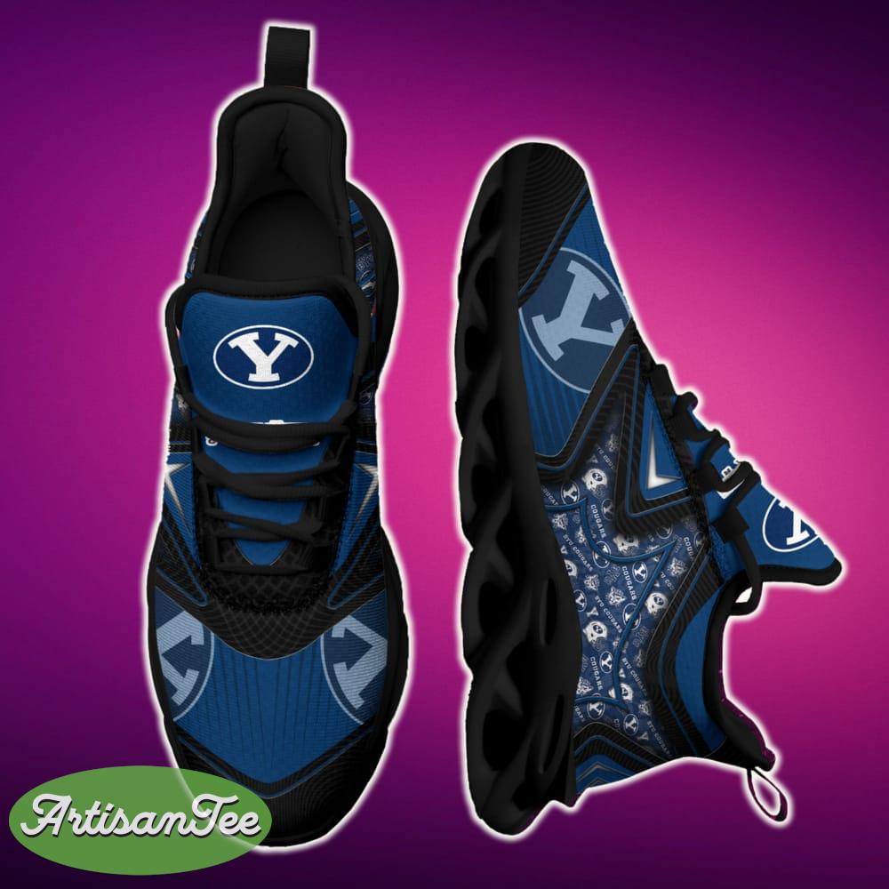 BYU Cougars Black And White Chunky Shoes NCAA Teams For Fans Running Shoes Best Chunky Sneakers - BYU Cougars Black And White Clunky Shoes For Fans This Season_1