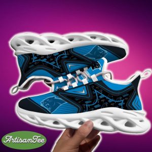 Carolina Panthers Black And White High-quality Sports Sneakers Ideas For Men And Women Gift Max Soul Shoes - Carolina Panthers Black And White Clunky Shoes For Fans This Season_2