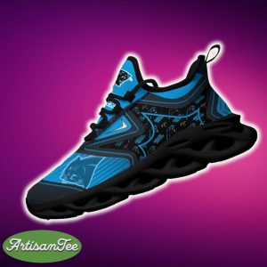 Carolina Panthers Black And White High-quality Sports Sneakers Ideas For Men And Women Gift Max Soul Shoes - Carolina Panthers Black And White Clunky Shoes For Fans This Season_3