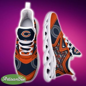 Chicago Bears Black And White Distinctive Sports Sneakers Ideas For Men And Women Gift Max Soul Shoes - Chicago Bears Black And White Clunky Shoes For Fans This Season_6