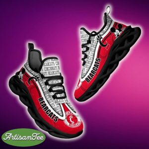 Cincinnati Bearcats Black And White Performance Sports Sneakers Ideas For Men And Women Gift Max Soul Shoes - Cincinnati Bearcats Black And White Clunky Sneakers For Fans This Season, Custom Sport Shoes_1