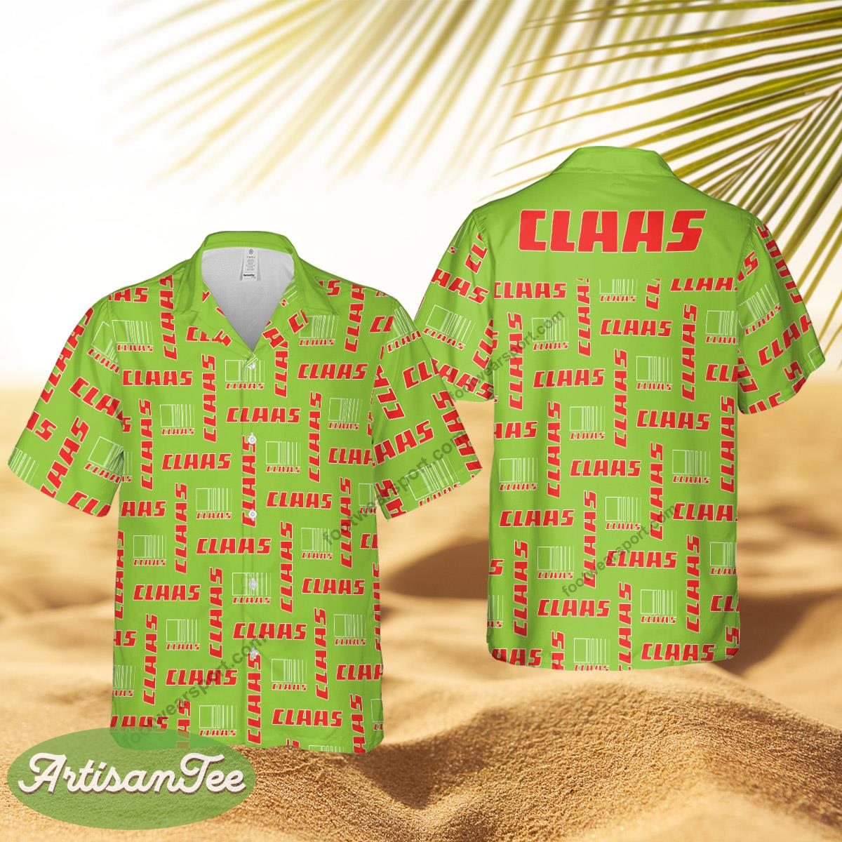 Claas Tractor Brand Signature Brand Beach Hawaiian Shirt For Men And Women - Claas Tractor Brand Signature Brand Beach Hawaiian Shirt For Men And Women