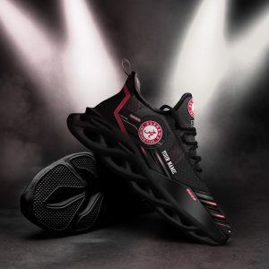 Custom Name Alabama Crimson Tide Team Black Identity Sports Sneakers Ideas For Men And Women Gift Max Soul Shoes - 210824-111012