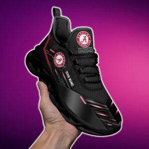 Custom Name Alabama Crimson Tide Team Black Identity Sports Sneakers Ideas For Men And Women Gift Max Soul Shoes - 210824-111047