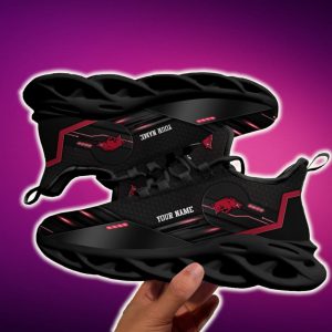 Custom Name Arkansas Razorbacks Team Black Max Soul Shoes NCAA Teams For Fans Running Shoes New Clunky Sneakers - 210824-111447
