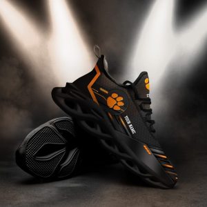 Custom Name Clemson Tigers Team Black Max Soul Shoes NCAA Teams For Fans Sports Shoes New Men And Women - 220824-074241