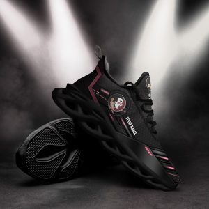 Custom Name Florida State Seminoles Team Black Identifier Sports Sneakers Ideas For Men And Women Gift Max Soul Shoes - 220824-075334