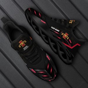 Custom Name Iowa State Cyclones Team Black Max Soul Shoes NCAA Teams For Fans Running Shoes New Clunky Sneakers - 220824-080646
