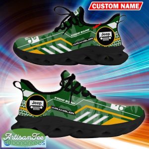 Custom Name Jeep Wrangler Logo Camo Green Forward Running Sneaker Gift For Men Women Max Soul Shoes - Custom Name Jeep Wrangler Logo Racing Car Tractor Farmer Max Soul Shoes Photo 7