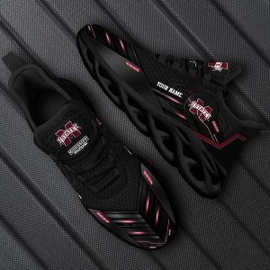 Custom Name Mississippi State Bulldogs Team Black Aesthetic Sports Sneakers Ideas For Men And Women Gift Max Soul Shoes - 220824-082719