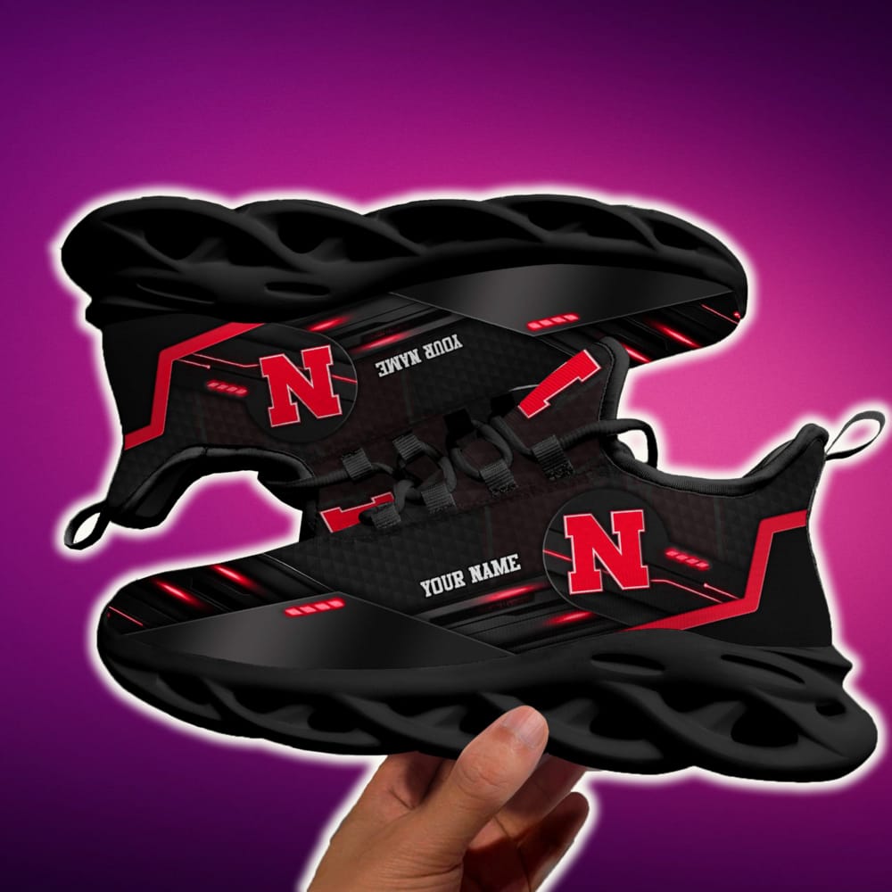 custom name nebraska cornhuskers team black max soul shoes ncaa teams for fans sports shoes new men and women 4 Custom Name Nebraska Cornhuskers Team Black Max Soul Shoes NCAA Teams For Fans Sports Shoes New Men And Women - 220824-084053