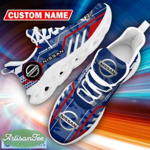 Custom Name Nissan Logo Camo Blue Sleek Sport Sneaker Gift For Men Women Max Soul Shoes - Custom Name Nissan Logo Racing Car Tractor Farmer Max Soul Shoes Photo 18