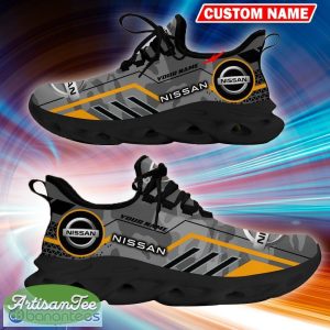 Custom Name Nissan Logo Camo Grey Exclusive Chunky Sneaker Gift For Men Women Max Soul Shoes - Custom Name Nissan Logo Racing Car Tractor Farmer Max Soul Shoes Photo 3