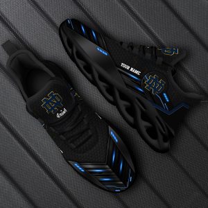 Custom Name Notre Dame Fighting Irish Team Black Max Soul Shoes NCAA Teams For Fans Sports Shoes New Men And Women - 220824-085410