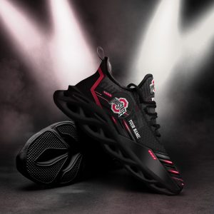 Custom Name Ohio State Buckeyes Team Black Max Soul Shoes NCAA Teams For Fans Sports Shoes New Men And Women - 220824-090243