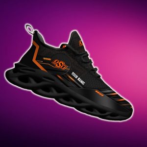 Custom Name Oklahoma State Cowboys Team Black Recognition Sports Sneakers Ideas For Men And Women Gift Max Soul Shoes - 220824-091034