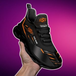 Custom Name Oklahoma State Cowboys Team Black Recognition Sports Sneakers Ideas For Men And Women Gift Max Soul Shoes - 220824-091053