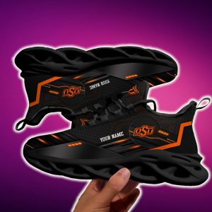 Custom Name Oklahoma State Cowboys Team Black Recognition Sports Sneakers Ideas For Men And Women Gift Max Soul Shoes - 220824-091112