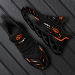 Custom Name Oklahoma State Cowboys Team Black Recognition Sports Sneakers Ideas For Men And Women Gift Max Soul Shoes - 220824-091017