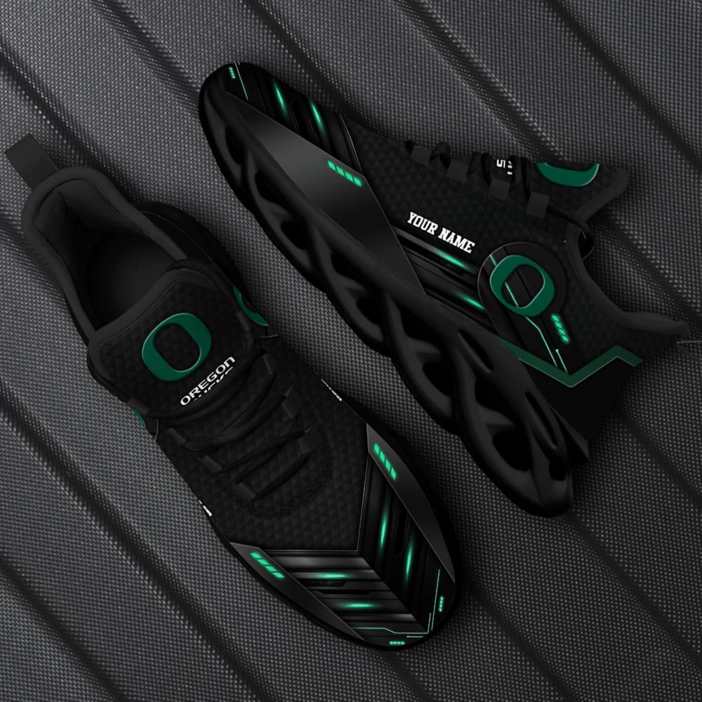 Custom Name Oregon Ducks Team Black Max Soul Shoes NCAA Teams For Fans Running Shoes New Clunky Sneakers - 220824-091619