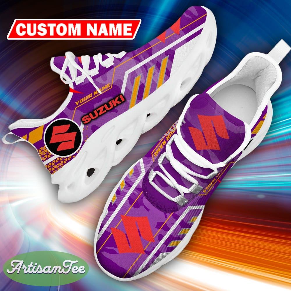 Custom Name Suzuki Logo Camo Purple Insignia Sport Sneaker Gift For Men Women Max Soul Shoes - Custom Name Suzuki Logo Racing Car Tractor Farmer Max Soul Shoes Photo 16