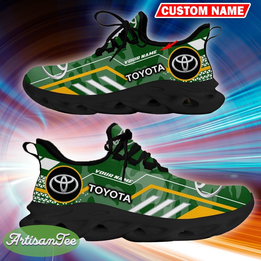 Custom Name Toyota Logo Camo Green Elevate Sport Sneaker Gift For Men Women Max Soul Shoes - Custom Name Toyota Logo Racing Car Tractor Farmer Max Soul Shoes Photo 7