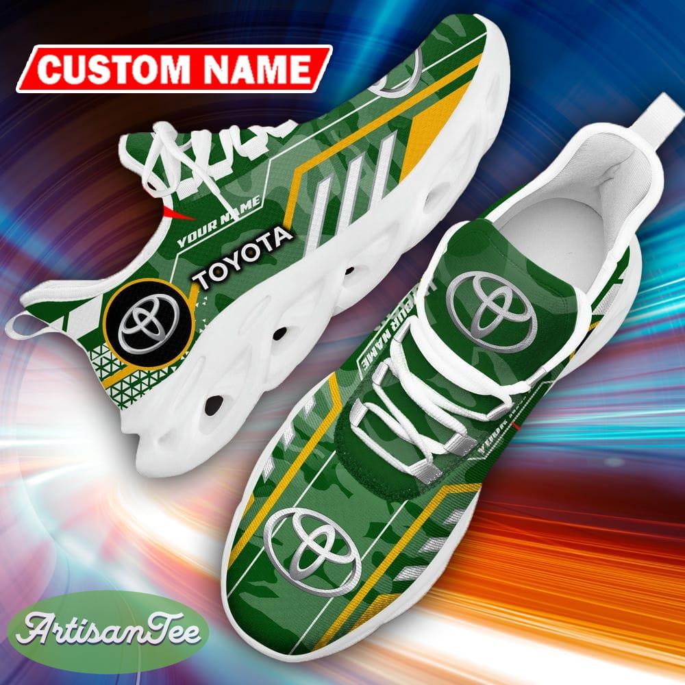 Custom Name Toyota Logo Camo Green Elevate Sport Sneaker Gift For Men Women Max Soul Shoes - Custom Name Toyota Logo Racing Car Tractor Farmer Max Soul Shoes Photo 17