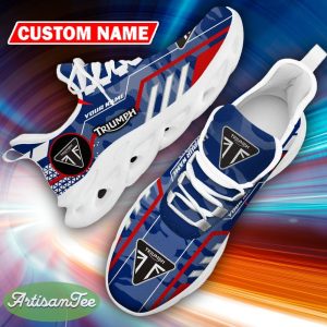 Custom Name Triumph Logo Camo Blue Evoke Sport Sneaker Gift For Men Women Max Soul Shoes - Custom Name Triumph Logo Racing Car Tractor Farmer Max Soul Shoes Photo 18