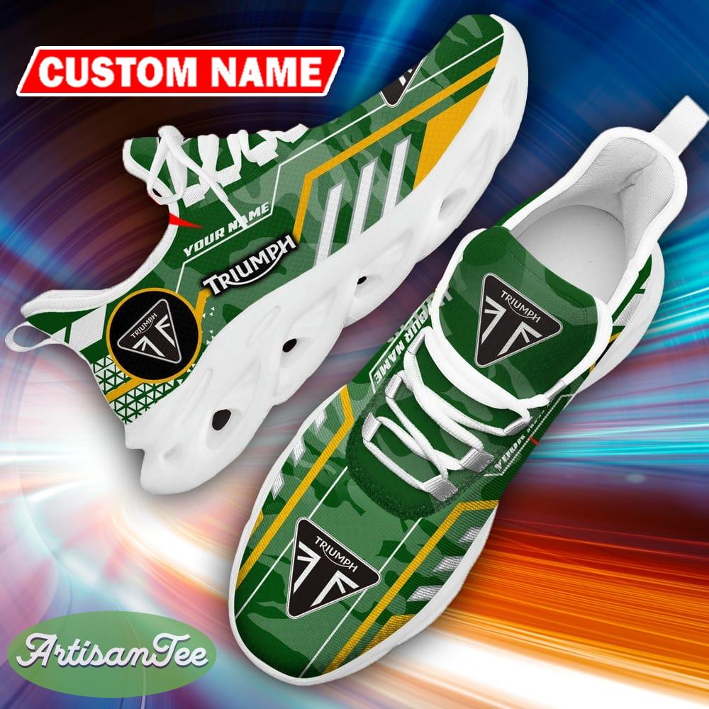 Custom Name Triumph Logo Camo Green Energize Chunky Sneaker Gift For Men Women Max Soul Shoes - Custom Name Triumph Logo Racing Car Tractor Farmer Max Soul Shoes Photo 17