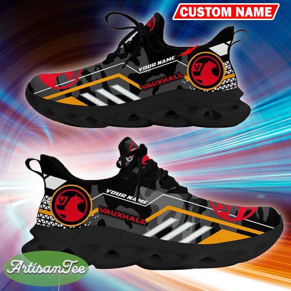 Custom Name Vauxhall Logo Camo Black Showcase Sport Sneaker Gift For Men Women Max Soul Shoes - Custom Name Vauxhall Logo Racing Car Tractor Farmer Max Soul Shoes Photo 1