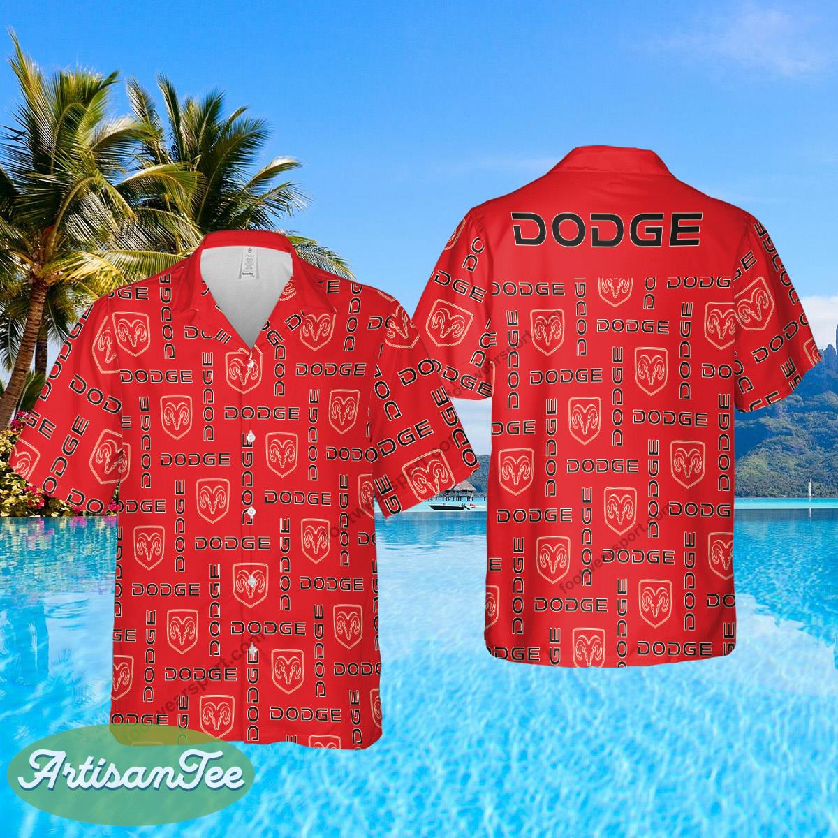Dodge Car Racing Brand Latest Brand AOP Hawaiian Shirt Men And Women Gift - Dodge Car Racing Brand Latest Brand AOP Hawaiian Shirt Men And Women Gift
