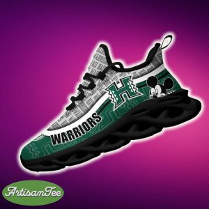 Hawaii Rainbow Warriors Black And White Iconography Sports Sneakers Ideas For Men And Women Gift Max Soul Shoes - Hawaii Rainbow Warriors Black And White Clunky Sneakers For Fans This Season, Custom Sport Shoes_2