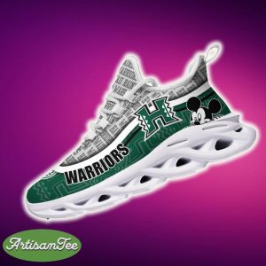 Hawaii Rainbow Warriors Black And White Iconography Sports Sneakers Ideas For Men And Women Gift Max Soul Shoes - Hawaii Rainbow Warriors Black And White Clunky Sneakers For Fans This Season, Custom Sport Shoes_4