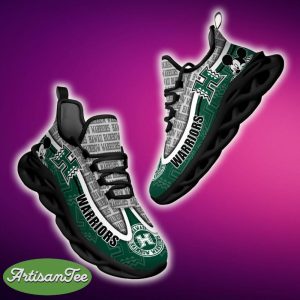Hawaii Rainbow Warriors Black And White Iconography Sports Sneakers Ideas For Men And Women Gift Max Soul Shoes - Hawaii Rainbow Warriors Black And White Clunky Sneakers For Fans This Season, Custom Sport Shoes_1