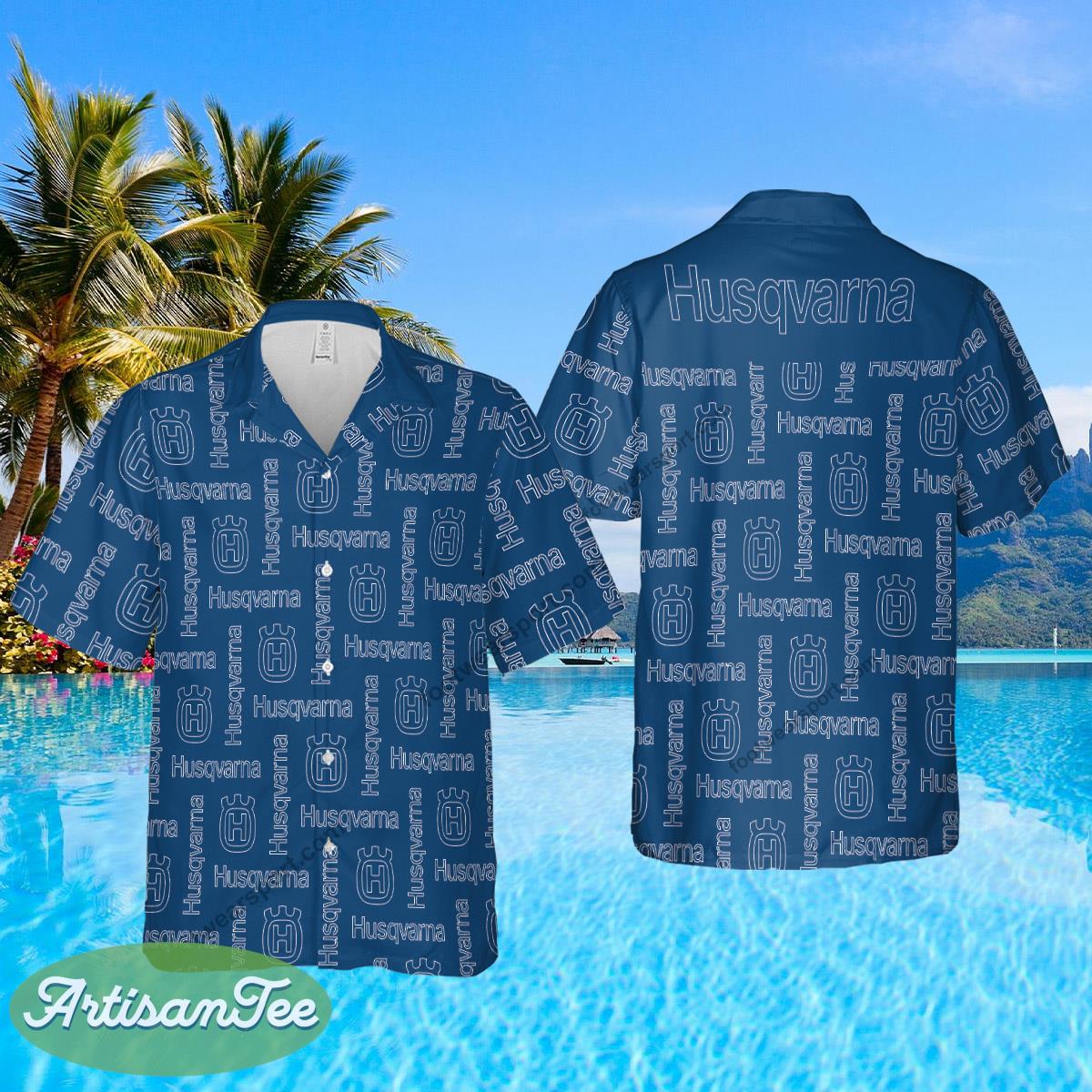 Husqvarna Motorcycle Brand Surf Brand 3D Hawaiian Shirt Men And Women Gift - Husqvarna Motorcycle Brand Surf Brand 3D Hawaiian Shirt Men And Women Gift