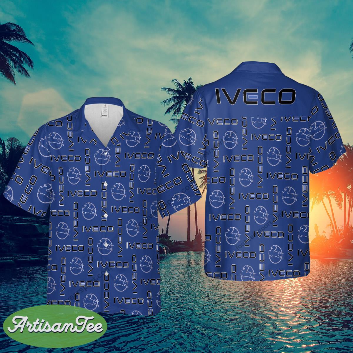 Iveco Truck Brand Beach Logo Aloha Hawaiian Shirt Men And Women Gift - Iveco Truck Brand Beach Logo Aloha Hawaiian Shirt Men And Women Gift