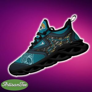 Jacksonville Jaguars Black And White Elevate Sports Sneakers Ideas For Men And Women Gift Max Soul Shoes - Jacksonville Jaguars Black And White Clunky Shoes For Fans This Season_3