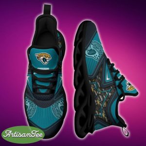 Jacksonville Jaguars Black And White Elevate Sports Sneakers Ideas For Men And Women Gift Max Soul Shoes - Jacksonville Jaguars Black And White Clunky Shoes For Fans This Season_1