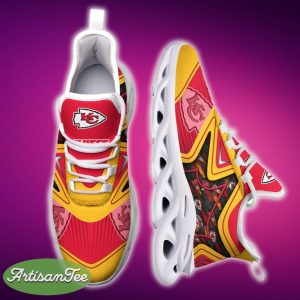 Kansas City Chiefs Black And White Accentuate Sports Sneakers Ideas For Men And Women Gift Max Soul Shoes - Kansas City Chiefs Black And White Clunky Shoes For Fans This Season_6