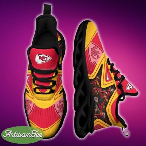 Kansas City Chiefs Black And White Accentuate Sports Sneakers Ideas For Men And Women Gift Max Soul Shoes - Kansas City Chiefs Black And White Clunky Shoes For Fans This Season_1