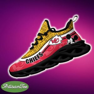 Kansas City Chiefs Black And White Embody Sports Sneakers Ideas For Men And Women Gift Max Soul Shoes - Kansas City Chiefs Black And White Clunky Sneakers For Fans This Season, Custom Sport Shoes_2