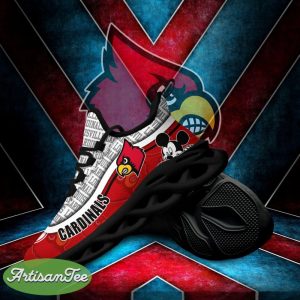 Louisville Cardinals Black And White Clunky Sneaker NCAA Teams For Fans Running Shoes New Clunky Sneakers - Louisville Cardinals Black And White Clunky Sneakers For Fans This Season, Custom Sport Shoes_3