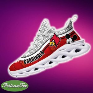 Louisville Cardinals Black And White Clunky Sneaker NCAA Teams For Fans Running Shoes New Clunky Sneakers - Louisville Cardinals Black And White Clunky Sneakers For Fans This Season, Custom Sport Shoes_4