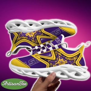 LSU TIGERS Black And White Clunky Shoes NCAA Teams For Fans Running Sports Shoes New Men And Women - LSU TIGERS Black And White Clunky Shoes For Fans This Season_2