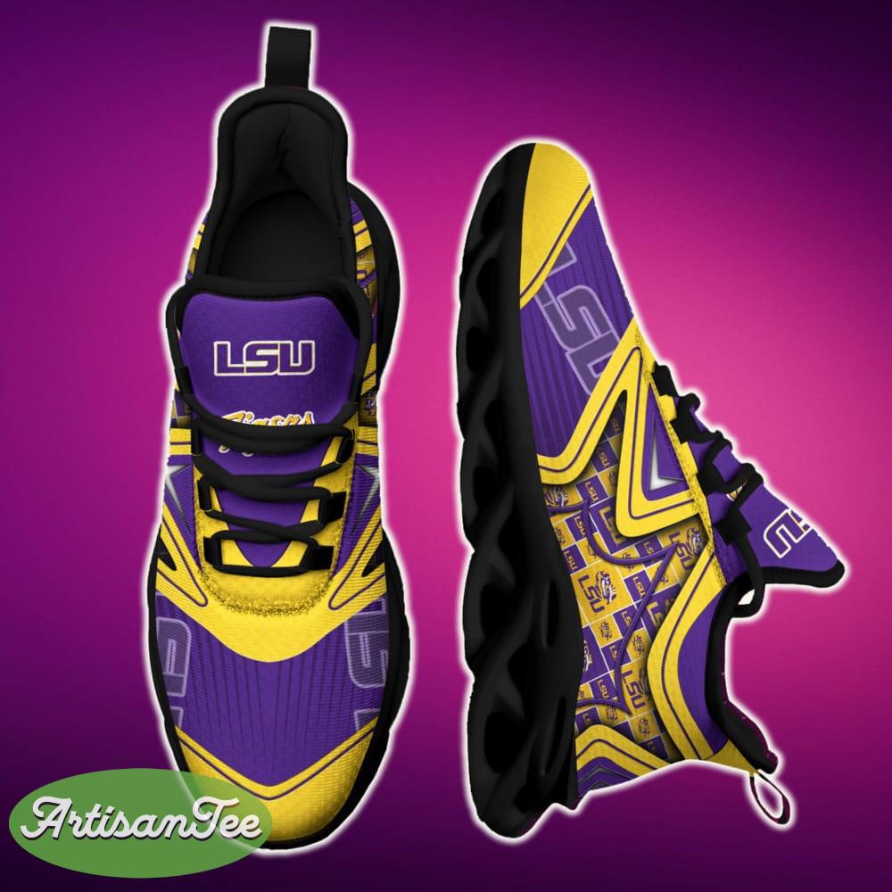 LSU TIGERS Black And White Clunky Shoes NCAA Teams For Fans Running Sports Shoes New Men And Women - LSU TIGERS Black And White Clunky Shoes For Fans This Season_1