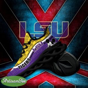 LSU TIGERS Black And White Clunky Sneaker NCAA Teams For Fans Running Shoes New Clunky Sneakers - LSU TIGERS Black And White Clunky Sneakers For Fans This Season, Custom Sport Shoes_3