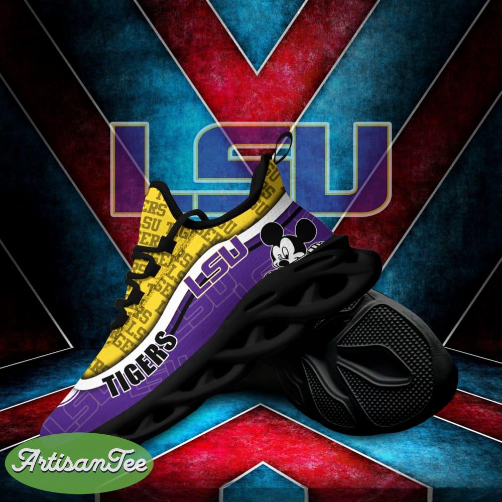 LSU TIGERS Black And White Clunky Sneaker NCAA Teams For Fans Running Shoes New Clunky Sneakers - LSU TIGERS Black And White Clunky Sneakers For Fans This Season, Custom Sport Shoes_3