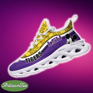 LSU TIGERS Black And White Clunky Sneaker NCAA Teams For Fans Running Shoes New Clunky Sneakers - LSU TIGERS Black And White Clunky Sneakers For Fans This Season, Custom Sport Shoes_4