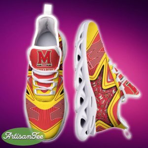 Maryland Terrapins Black And White Dynamic Sports Sneakers Ideas For Men And Women Gift Max Soul Shoes - Maryland Terrapins Black And White Clunky Shoes For Fans This Season_6