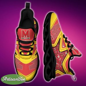 Maryland Terrapins Black And White Dynamic Sports Sneakers Ideas For Men And Women Gift Max Soul Shoes - Maryland Terrapins Black And White Clunky Shoes For Fans This Season_1